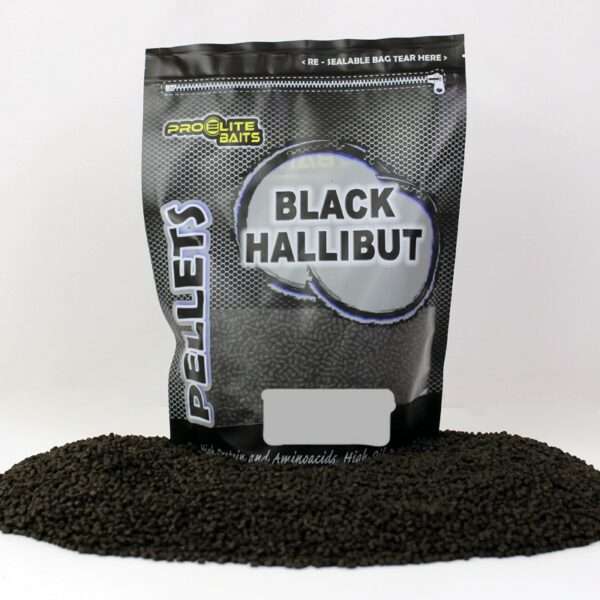 pellets black hallibut 900gr pro elite baits