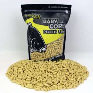 baby corn pellets maíz pesca
