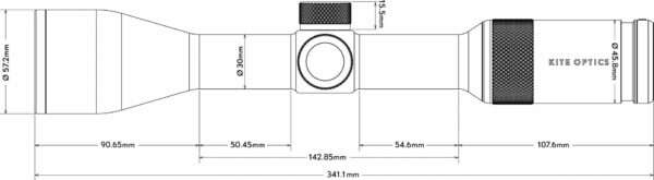 Visor KITE B6 2-12x50i: óptica de alta calidad para caza y tiro.