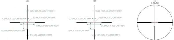 Visor KITE B6 2-12x50i: óptica de alta calidad para caza y tiro.