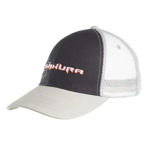 gorra sakura gris y negro transpirable