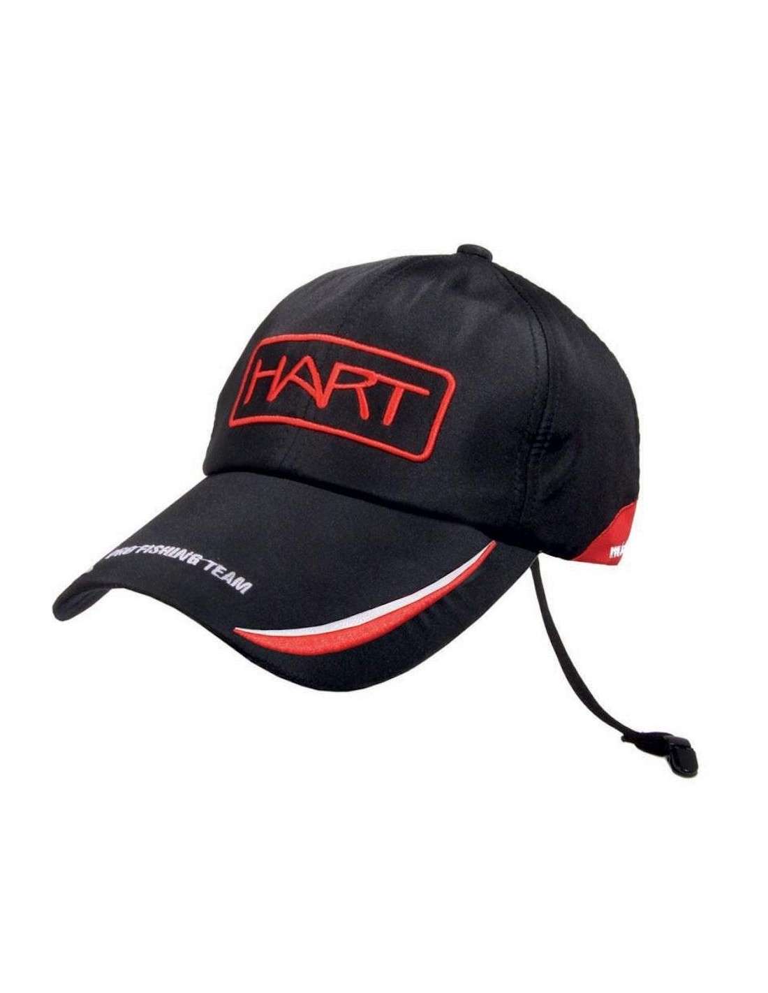 gorra hart pro fishing team rojo negro