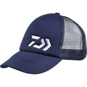 gorra transpirable azul marino daiwa blanco