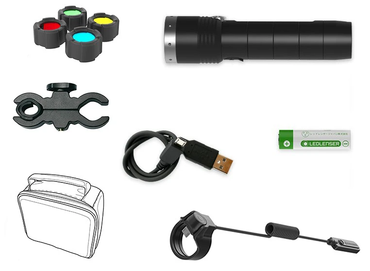 linterna kit de caza mt-10 ledlenser