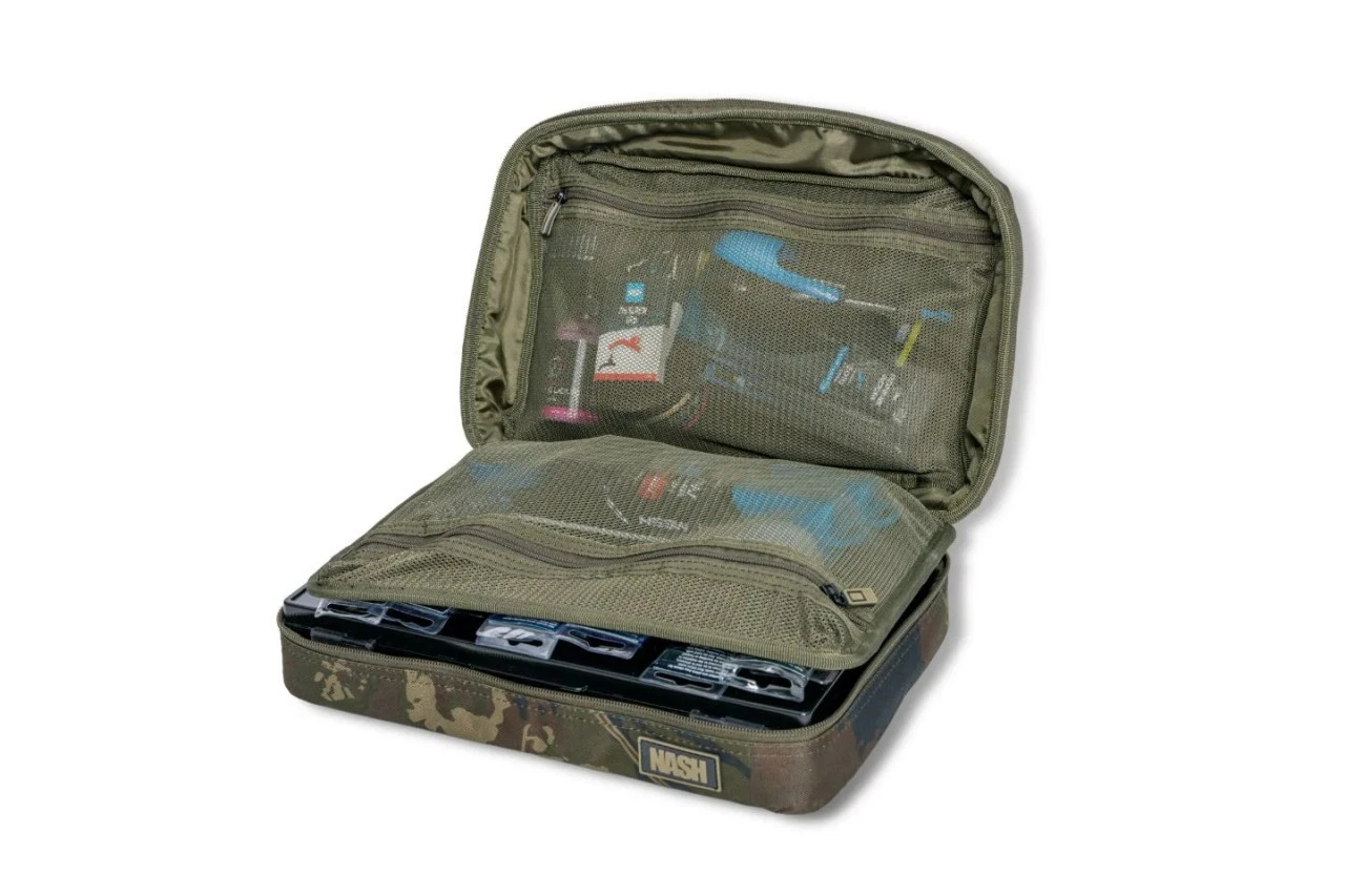 Bolso Subterfuge Work Box XL de Nash. Gran capacidad, bandeja magnética y base impermeable. Ideal para terminal tackle. En laveronicapescaycaza.