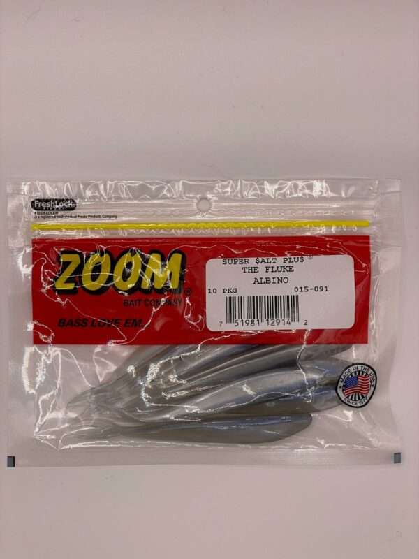 Vinilo Zoom Tiny Fluke Albino 70mm: Imitación perfecta para pesca versátil