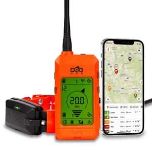 Dog GPS X30 con mando y collar, ideal para caza y rastreo con múltiples funciones y conectividad avanzada.