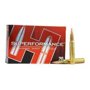 Cartucho Hornady 30-06 SUPERFORMANCE SST 165 gr, expansión rápida, precisión para caza mayor.