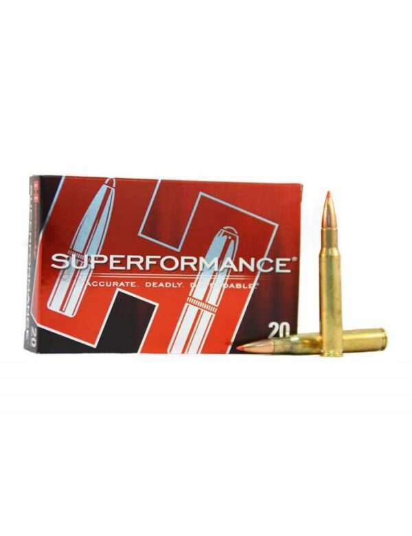 Cartucho Hornady 30-06 SUPERFORMANCE SST 165 gr, expansión rápida, precisión para caza mayor.