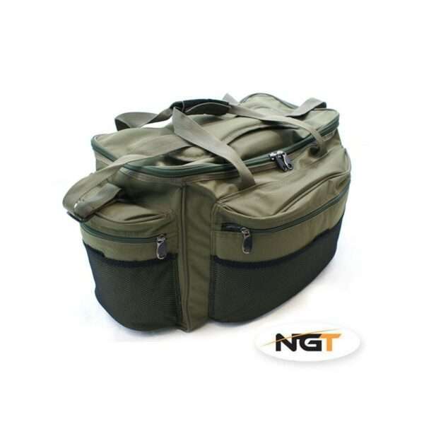 Bolso NGT Carryall 093 verde, bolso de pesca NGT, carryall NGT 4 compartimentos.