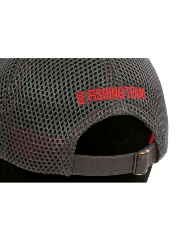 gorra hart one negra y gris con letras rojas