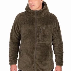 Chaqueta Fox Khaki HD Premium Full Zip Teddy, cálida, cómoda y con cremallera completa, ideal para el frío.