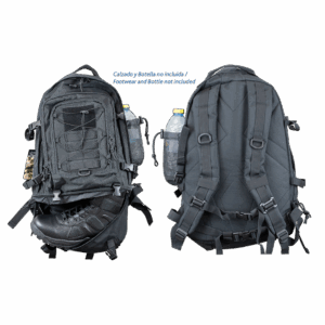 mochila Barbaric negra expandible