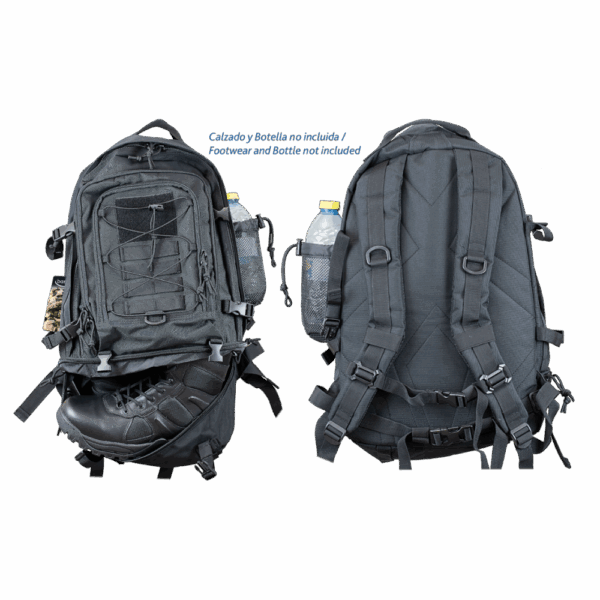 mochila Barbaric negra expandible