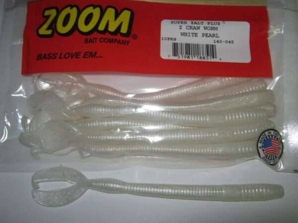 lombriz z craw worm white pearl zoom