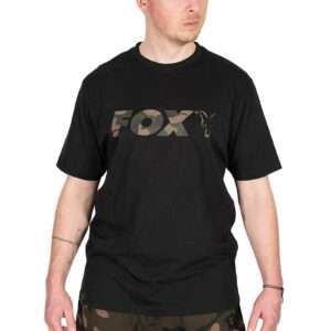 camiseta fox negra logo camo
