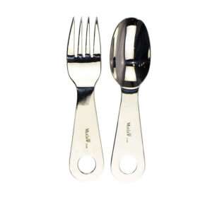 cuchara y tenedor inox 18/10 funda cordura