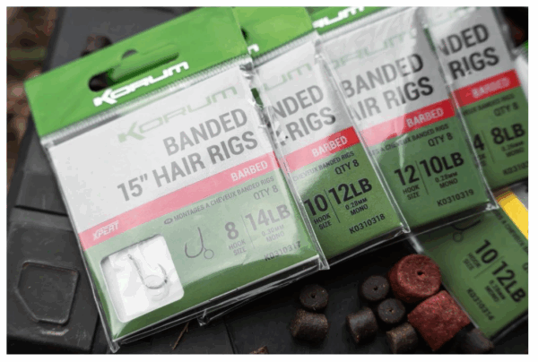 anzuelos korum banded hair rigs