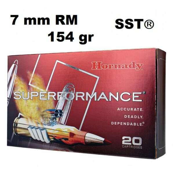 bala 7mm rem mag 154gr sst hornady
