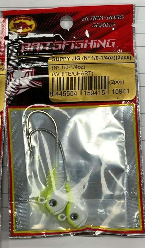cabeza plomada guppy jig white chart
