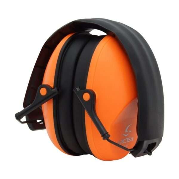 casco protección auditiva arcea naranja