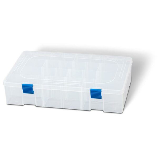 caja organizadora pesca Zebco transparente