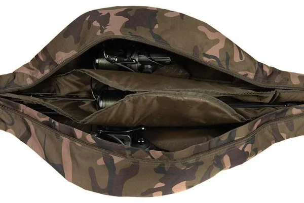 portacañas fox camolite 12 tri sleeve 3 cañas