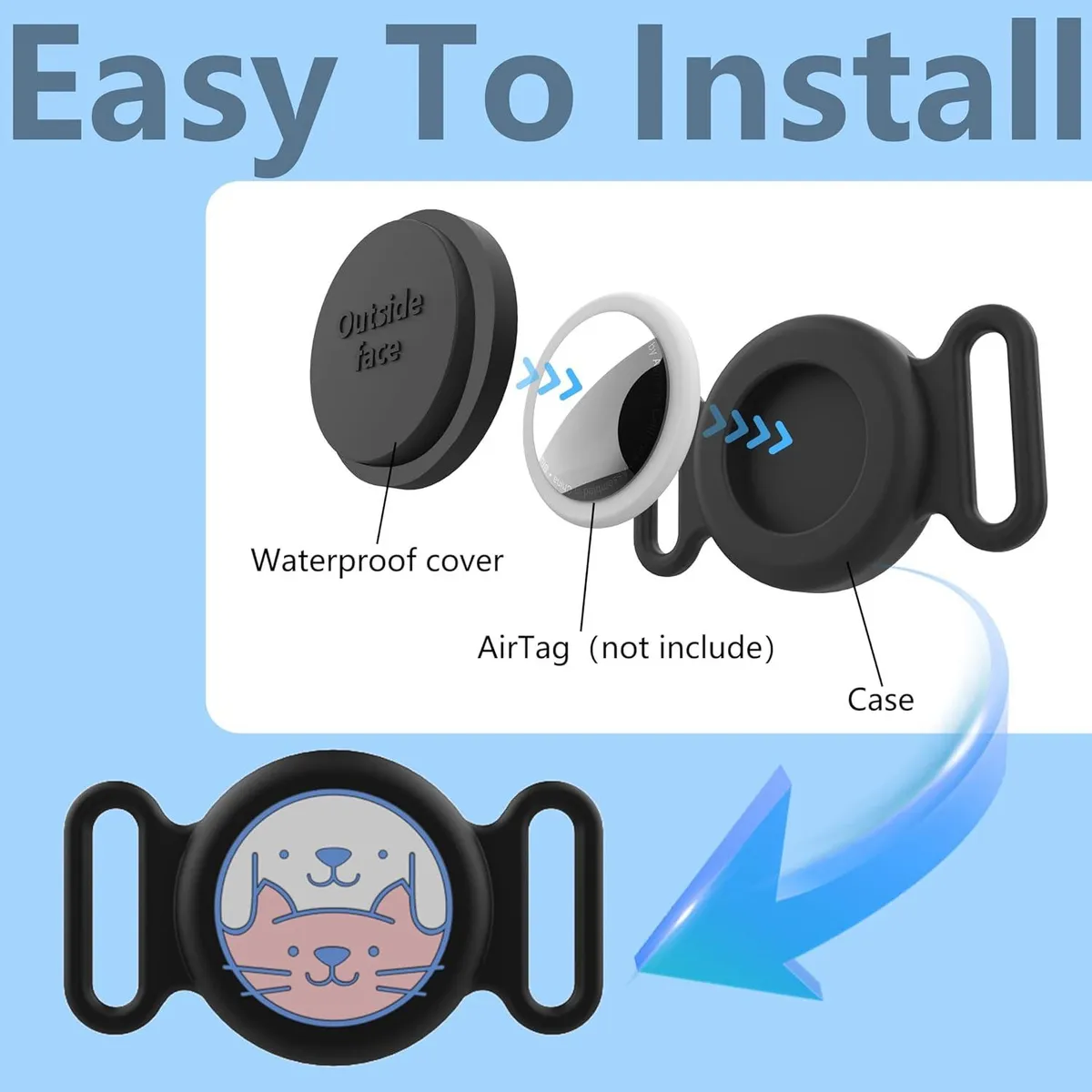 Soporte collar para localizador mascota IK Point