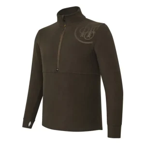 polar beretta hp logo half zip green moss