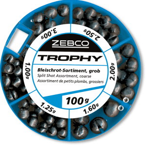 surtido de plomos variados zebco trophy