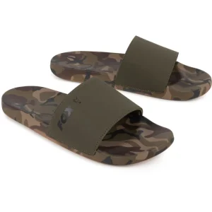 chancla fox slides camo khaki
