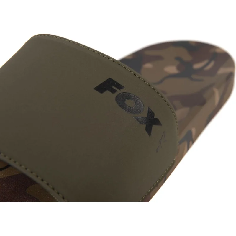 chancla fox slides camo khaki