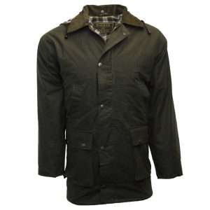 chaqueta wax padded blackstone olive