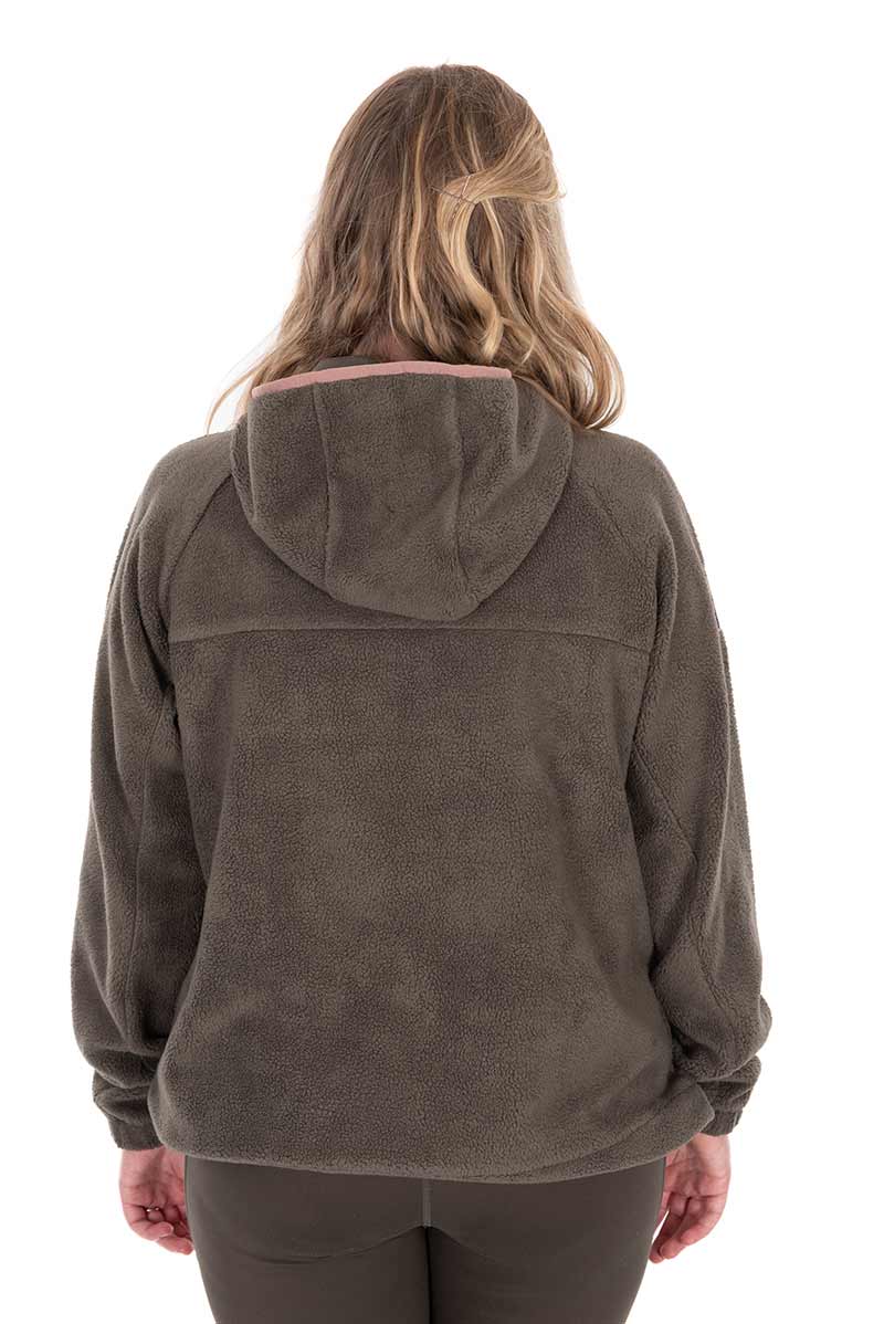 sudadera fox hooded fleece pullover dusty olive