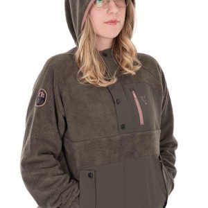 sudadera fox hooded fleece pullover dusty olive