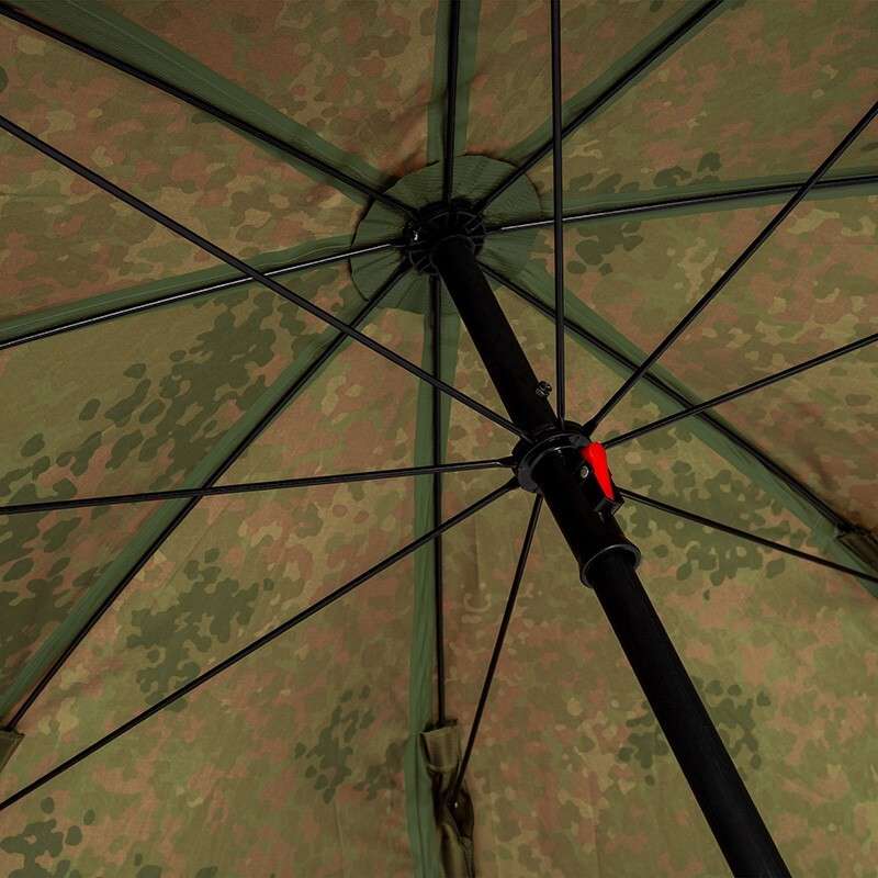 sombrilla camuflaje zebco 2.20m