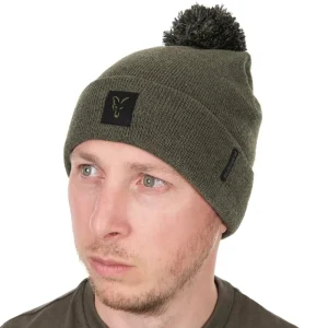 gorro fox bobble hat green black
