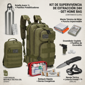 Kit de Supervivencia de Extracción 24H - Get Home Bag