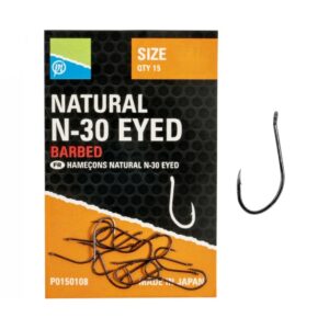 anzuelos preston natural n30 eyed barbed feeder