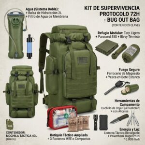 Kit de Supervivencia Protocolo 72H - Bug Out BagLa Mochila Protocolo 72H (Bug Out Bag)