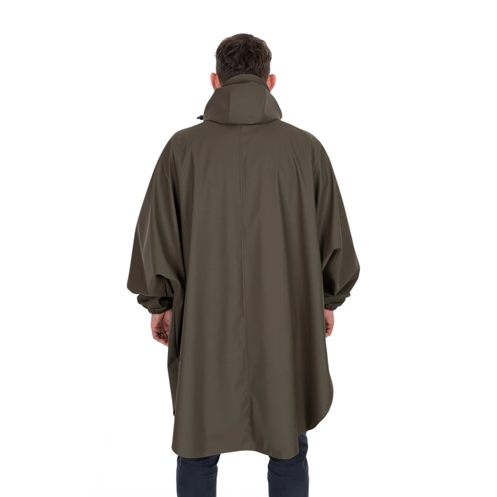 poncho fox rain khaki