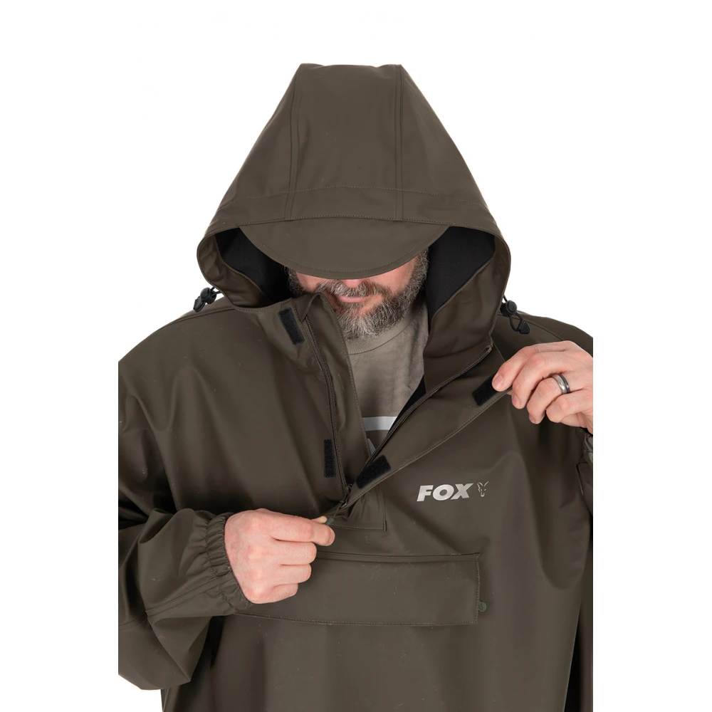 poncho fox rain khaki