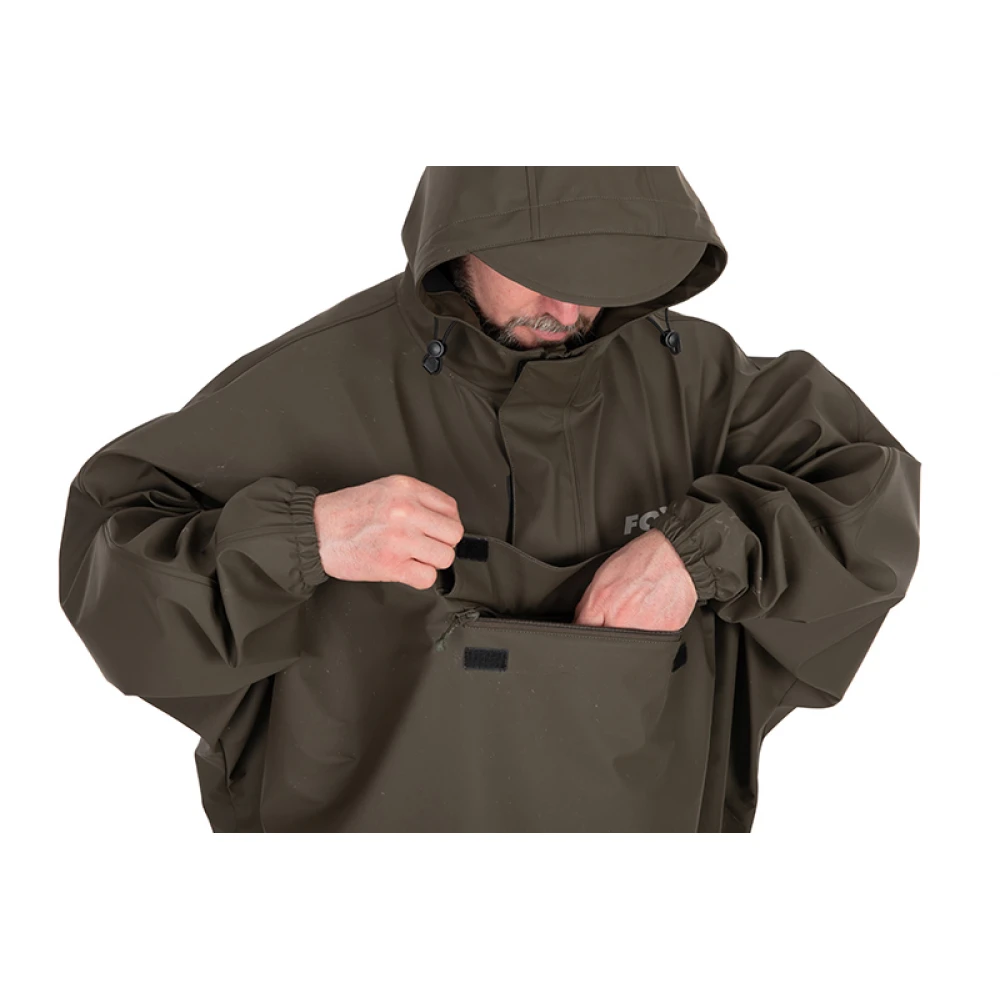 poncho fox rain khaki