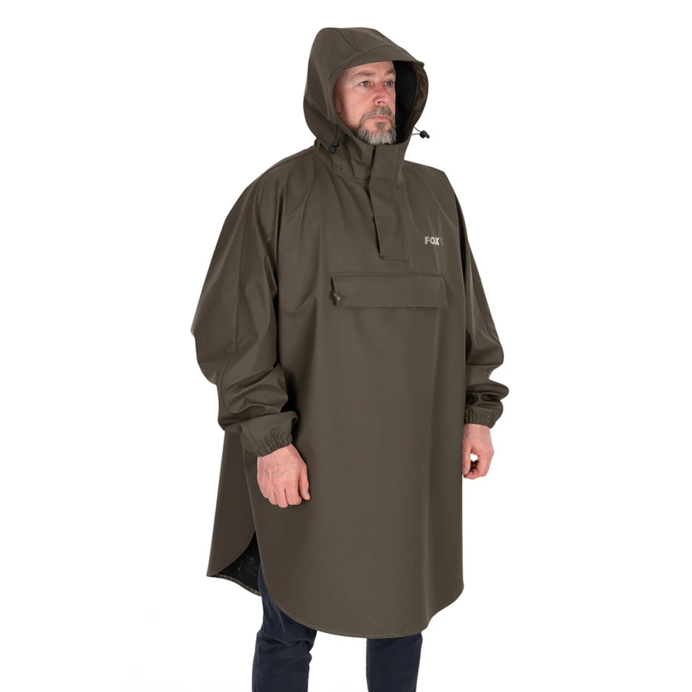 poncho fox rain khaki
