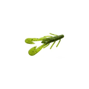 El Cangrejo Watermelon Gold Glitter Zoom Ultra-Vibe Speed Craw es un señuelo de vinilo blando diseñado para imitar un cangrejo de río. Su cuerpo compacto y segmentado incorpora las características Ultra Vibe paddles, unas palas en las colas que generan una acción marcada durante el movimiento. Su diseño compacto permite utilizarlo de diferentes formas, tanto arrastrado lentamente por el fondo como en montajes destinados a zonas con cobertura. También puede emplearse como tráiler de un swim jig o vibrating jig, aportando movimiento adicional al conjunto. Está impregnado de sal y presenta el acabado Watermelon Gold Glitter, combinando el tono verde con partículas de brillo dorado. Características principales: Imitación de cangrejo de río. Cuerpo compacto y segmentado. Colas con sistema Ultra Vibe para generar movimiento. Impregnado de sal. Color Watermelon Gold Glitter. Puede utilizarse como señuelo independiente o como tráiler. Adecuado para pesca de bass en agua dulce. Longitud: 3,5 pulgadas. Presentación: 12 unidades. Especificaciones: Marca: Zoom Modelo: Ultra-Vibe Speed Craw Color: Watermelon Gold Glitter Tipo: Creature Longitud: 3,5" Cantidad: 12 unidades Material: Vinilo blando Especie: Bass Agua: Dulce Peso: 0,1 oz Zoom Ultra-Vibe Speed Craw Watermelon Gold Glitter